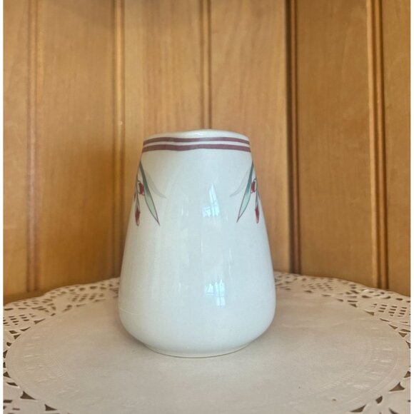 Vintage Rego Restaurant Ware Floral Milk Jug Creamer White Art Nouveau Pink - Picture 5 of 7